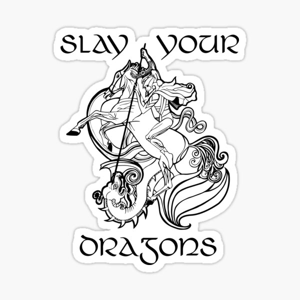 Artikel-Vorschau von Töte deine Drachen, Aufkleber - Text, designt und verkauft von LogosWear.
