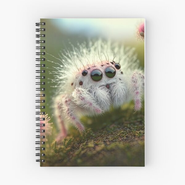 Item preview, cute fluffy jumping spider designed and sold by Avicularious.
