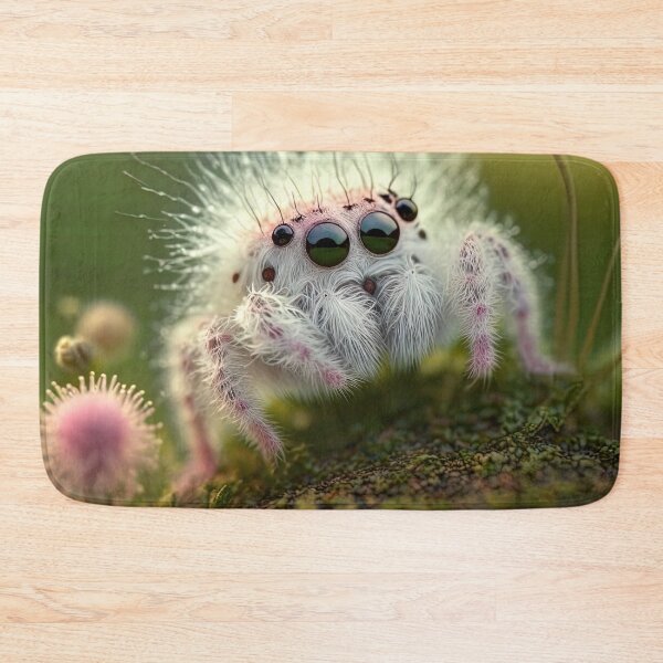 Item preview, cute fluffy jumping spider designed and sold by Avicularious.
