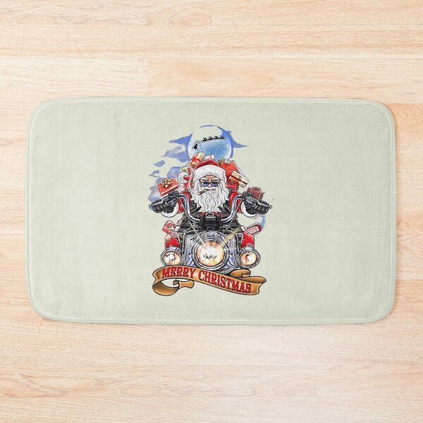 Item preview, Merry Christmas Biker Santa Motorcycle designed and sold by PadLoveRed.