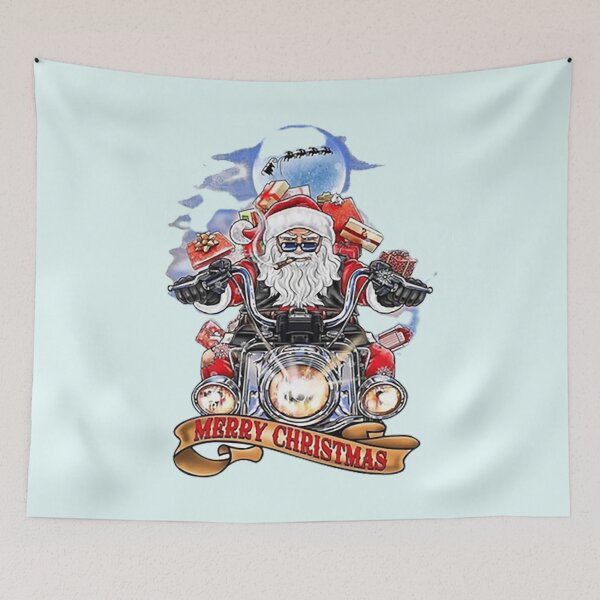 Item preview, Merry Christmas Biker Santa Motorcycle designed and sold by PadLoveRed.