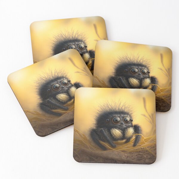 Item preview, cute fluffy jumping spider designed and sold by Avicularious.