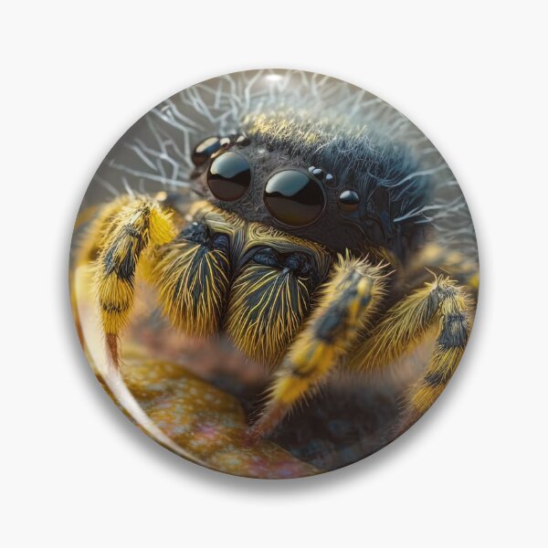 Item preview, cute fluffy jumping spider designed and sold by Avicularious.