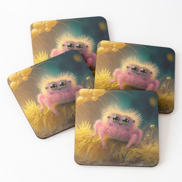 Item preview, cute fluffy jumping spider designed and sold by Avicularious.