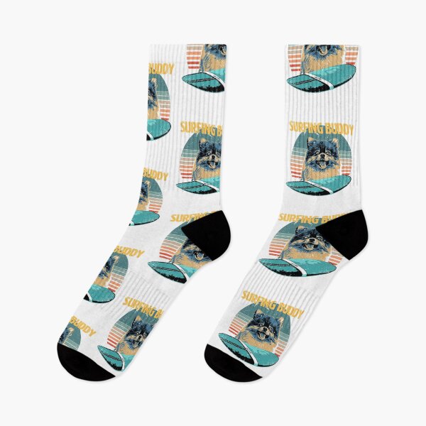 Item preview, Surfing Buddy - Funny & Cute Pomeranian Pomeranian designed and sold by BrainlabStudios.