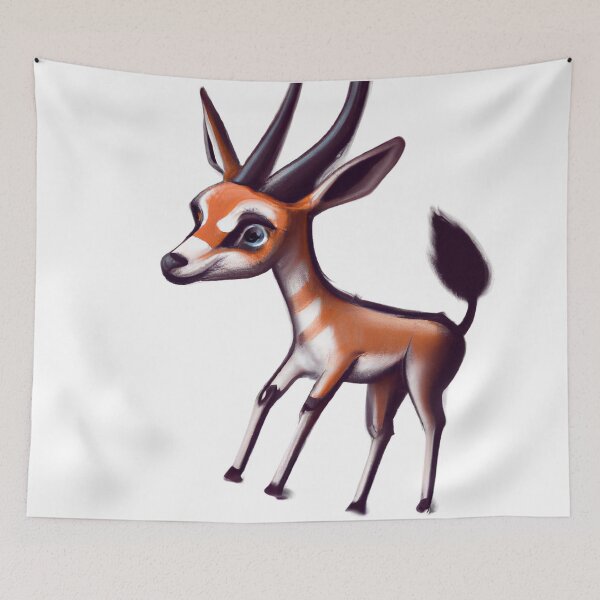 Item preview, Cute Antelope Drawing designed and sold by WeHeartAnimals.
