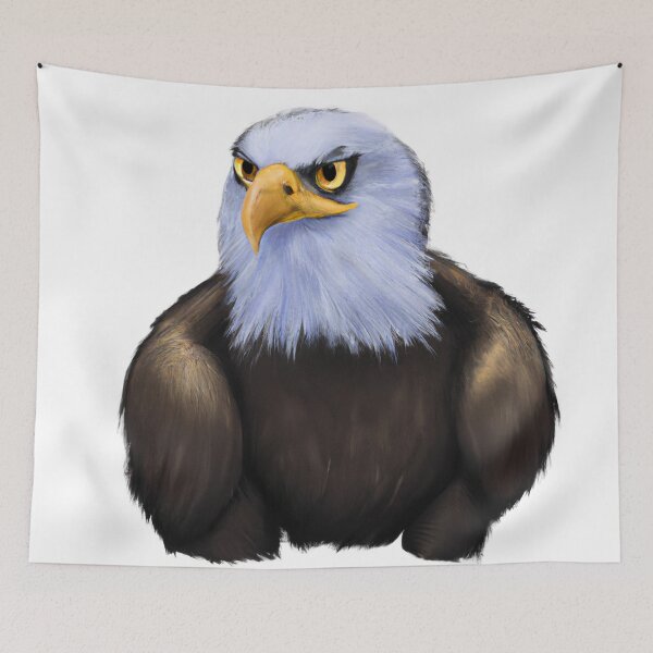 Item preview, Cute Bald Eagle Drawing designed and sold by WeHeartAnimals.