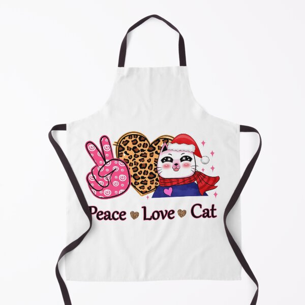 Item preview, Peace Love Christmas Santa Cat designed and sold by MisPuHoney.