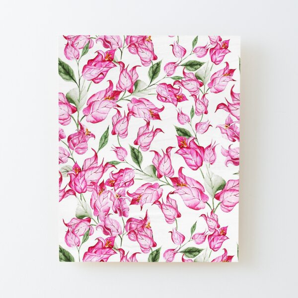 Seamless floral pattern with pink bougainvillea flower on climbing