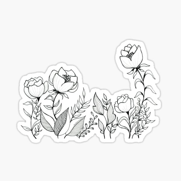 Happy flowers, by thealohastudios Sticker