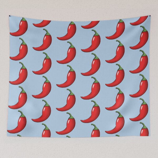 Item preview, Red Hot Chili Pepper on Blue designed and sold by CreativeDraws42.