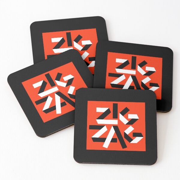 Item preview, Zig Zag (red square) original design designed and sold by pop-and-bee.