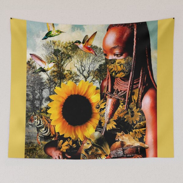Item preview, Africa Black Power African American Mother Sunflower Ukraine designed and sold by Seruni Artworks.
