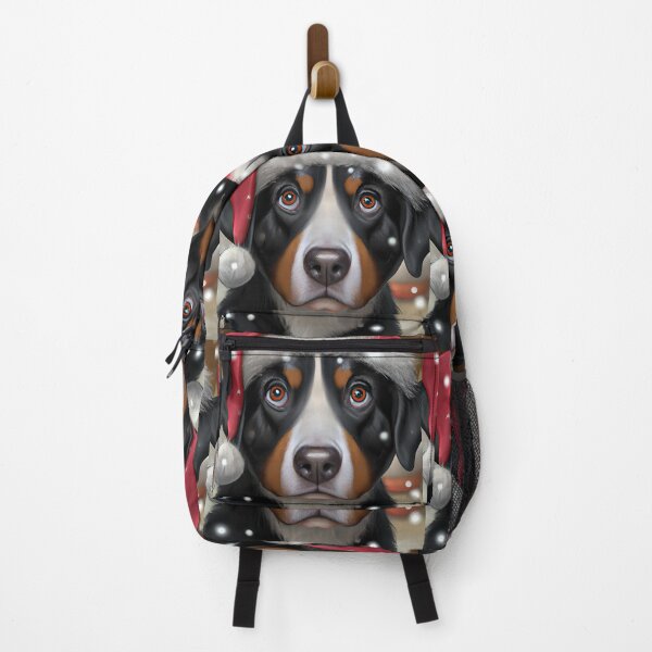 Item preview, Christmas Appenzeller Sennenhund Wearing A Santa Hat designed and sold by ZenEverAI.