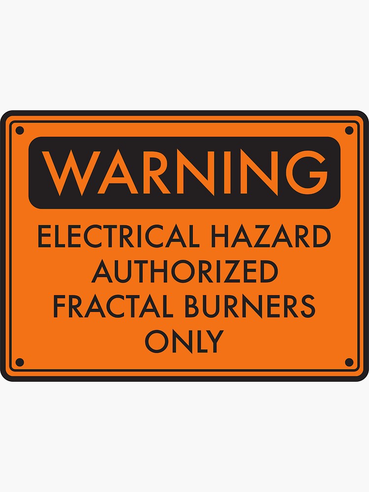 "WARNING Electrical Hazard" Sticker for Sale by LightningArtTS Redbubble
