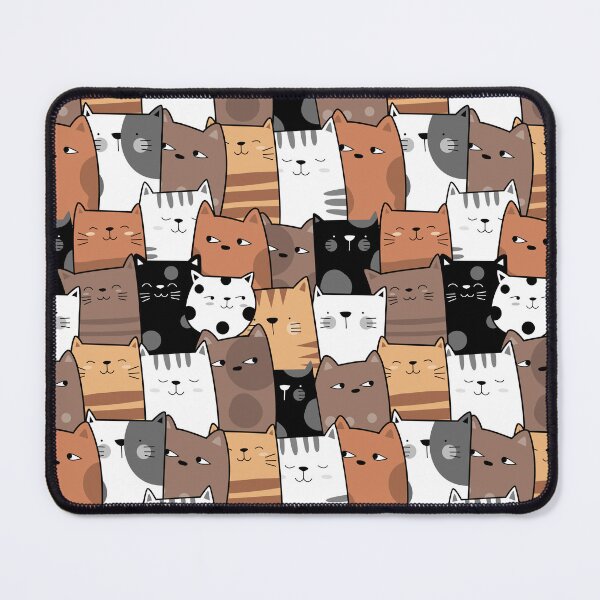 Item preview, Cat Kittens Cute Pattern Design With Cats in Various Poses Fun Funny Design designed and sold by ivaostrogonac.