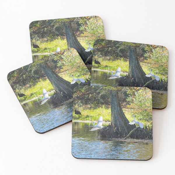 Item preview, Pair of Great Egrets with Wings of Grace designed and sold by ShorelineImages.