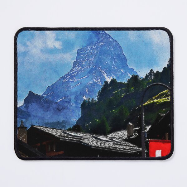 Item preview, Matterhorn Mountain Switzerland Zermatt, European Swiss Alps Mountains, Winter Matterhorn Landscape Oil Paint, Switzerland Highest Peak designed and sold by Paintcorner.