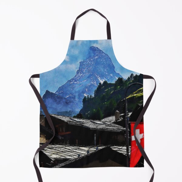 Item preview, Matterhorn Mountain Switzerland Zermatt, European Swiss Alps Mountains, Winter Matterhorn Landscape Oil Paint, Switzerland Highest Peak designed and sold by Paintcorner.
