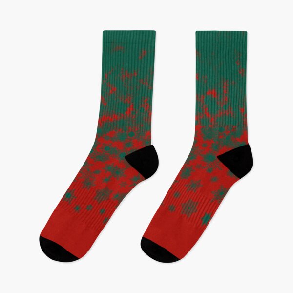 Item preview, Blizzard - Green snowflakes on a red background designed and sold by illustratious.