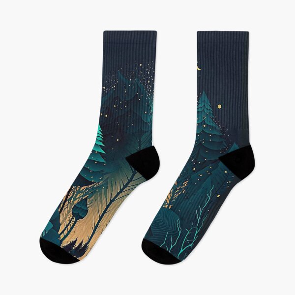 Item preview, Night in fairy forest geometrical lines minimalistic design vector graphic illustration designed and sold by fuzzyfox.