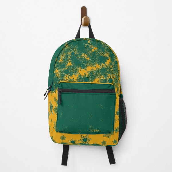 Item preview, Blizzard - Green snowflakes on a yellow background designed and sold by illustratious.