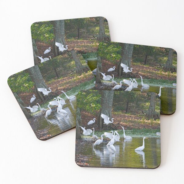 Item preview, Eleven Great Egrets Keeping the Peace designed and sold by ShorelineImages.