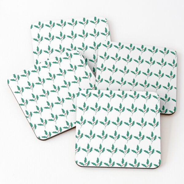 Item preview, Merry Christmas Berry Leaves Green Pattern designed and sold by mohamedeldin.