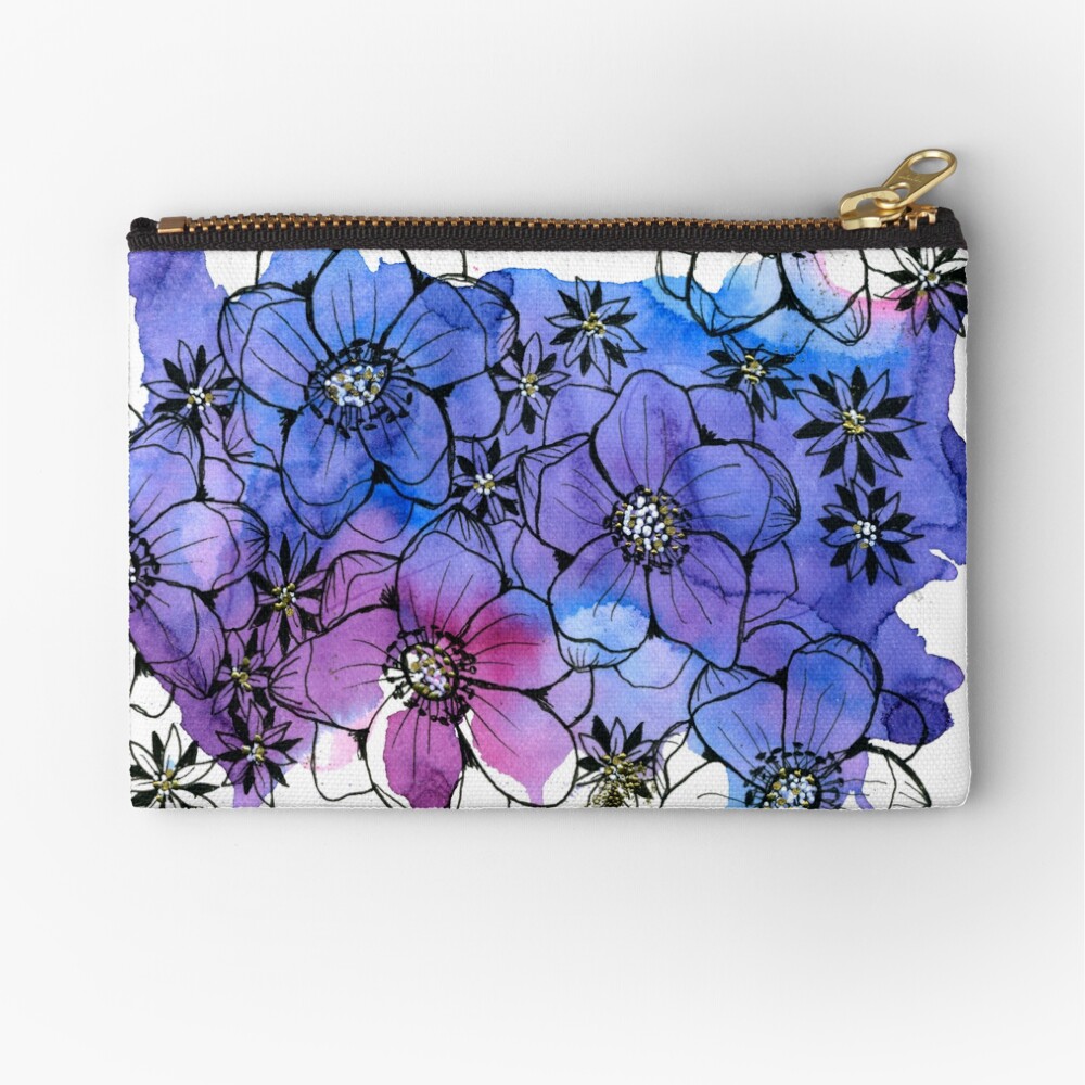 Aloha Flowers, by thealohastudios Zipper Pouch