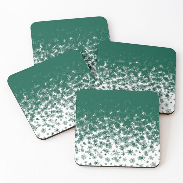 Item preview, Blizzard - Green snowflakes designed and sold by illustratious.