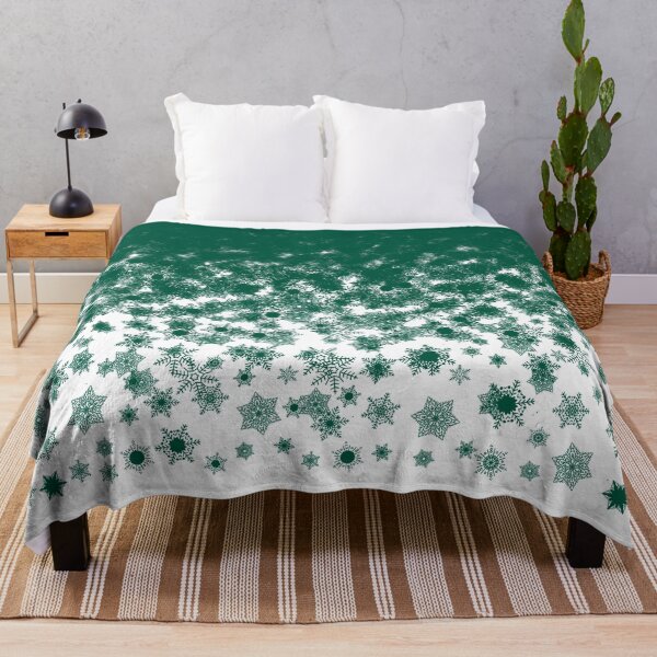 Item preview, Blizzard - Green snowflakes designed and sold by illustratious.