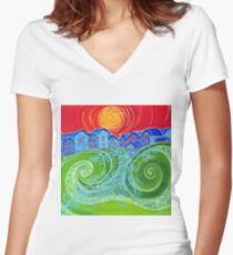 Village Green Women's Fitted V-Neck T-Shirt