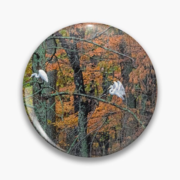 Item preview, Great Egret with Angel Wings in Tree designed and sold by ShorelineImages.