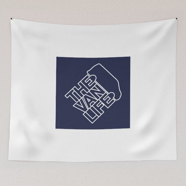 Item preview, The Van Life Logo : Clear Slant outline in Navy box designed and sold by robnoble.