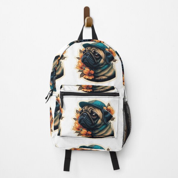 Item preview, Hip Hop Pug Wearing Baseball Cap designed and sold by MyMagicalPlace.