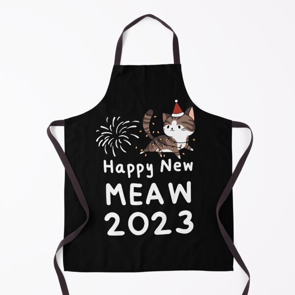Item preview, HNY 2023,Happy New Year 2023 :Happy New Meaw : Funny Cat. White designed and sold by MokonoKokoro.