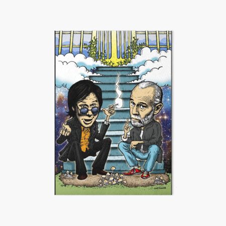 Bill Hicks and George Carlin Art Board Print