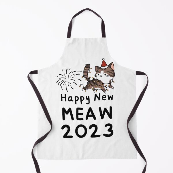 Item preview, HNY 2023,Happy New Year 2023 :Happy New Meaw : Funny Cat. designed and sold by MokonoKokoro.