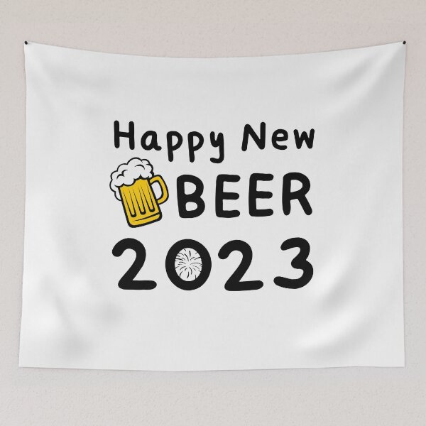 Item preview, HNY 2023,Happy New Year 2023 :Happy New Beer. Black designed and sold by MokonoKokoro.