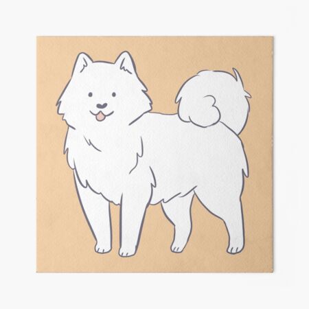 Samoyed dog cartoon drawing 