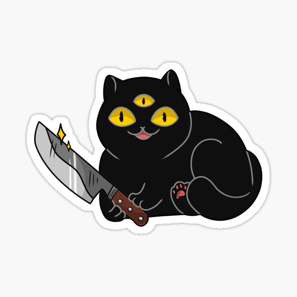 Murderous Cat With Knife, Cat with Sword, Black Cat Club, Secret
