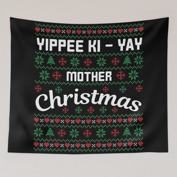Item preview, Yippee Ki-Yay Mother Christmas Funny Ugly Christmas Sweater Saying designed and sold by designsdetour.