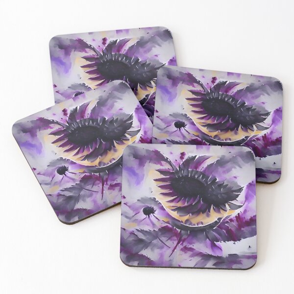 Aperçu de l'œuvre Tournesols violets abstraits créée et vendue par Sr-Javier.