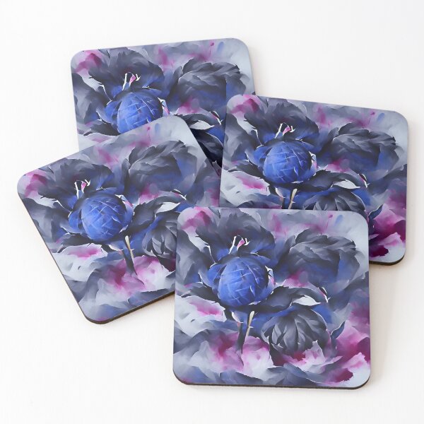 Aperçu de l'œuvre Art aquarelle floral abstrait indigo créée et vendue par Sr-Javier.