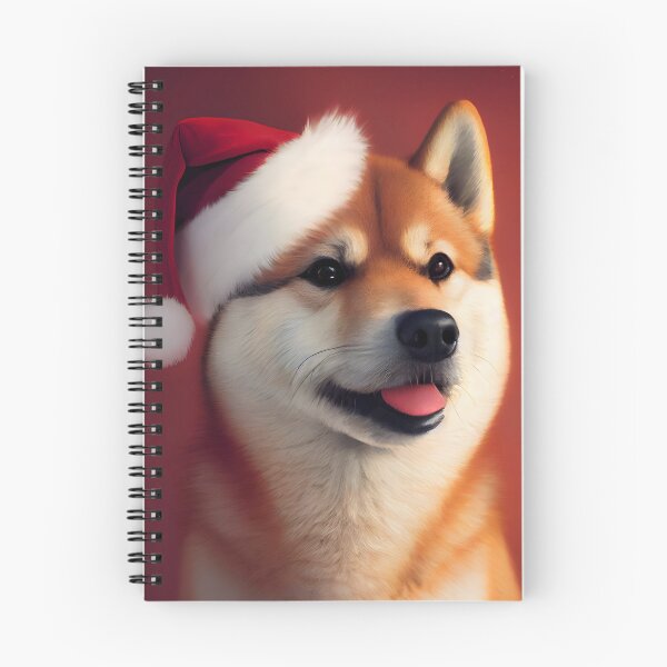 Item preview, Christmas Shiba Inu  Shibe In a Santa Hat designed and sold by Shiba-Inu-Art.