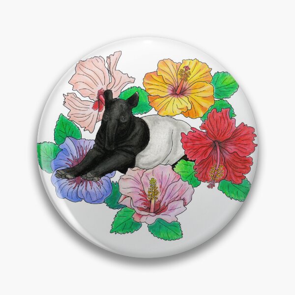 Item preview, Malayan Tapir and Hibiscus designed and sold by YuNikDraw.