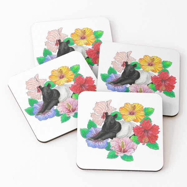 Item preview, Malayan Tapir and Hibiscus designed and sold by YuNikDraw.