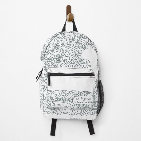 Item preview, Doodle art drawing of cat theme. Black line art designed and sold by evk-art.