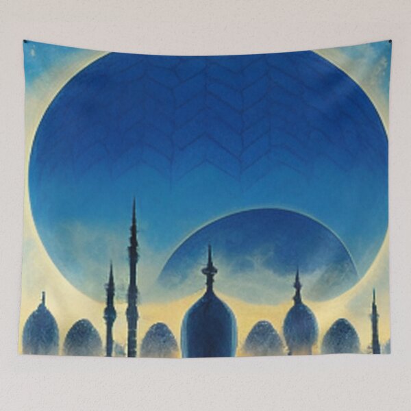 Item preview, painting of the ancient Islamic Arab palace and architecture designed and sold by MaissaArt.