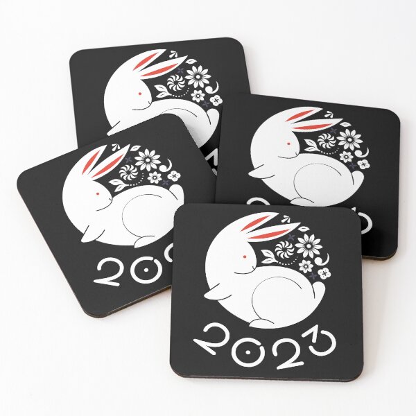 Item preview, HNY 2023,Happy New Year 2023 : White Rabbit. designed and sold by MokonoKokoro.